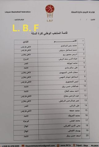 أمير يختار قائمة منتخب السلة