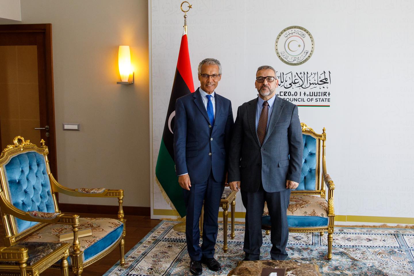 المشري والسفير الفرنسي لدى ليبيا يبحثان سُبل حلحلة الانسداد السياسي في البلاد