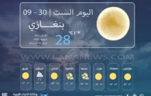أحوال الطقس المتوقعة اليوم السبت على بنغازي وبعض المدن