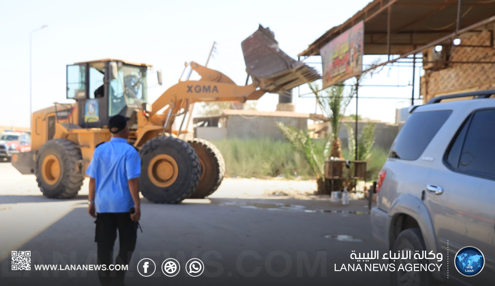 الحرس البلدي بنغازي يطلق حملة لفرض سلطة القانون في منطقة المساكن