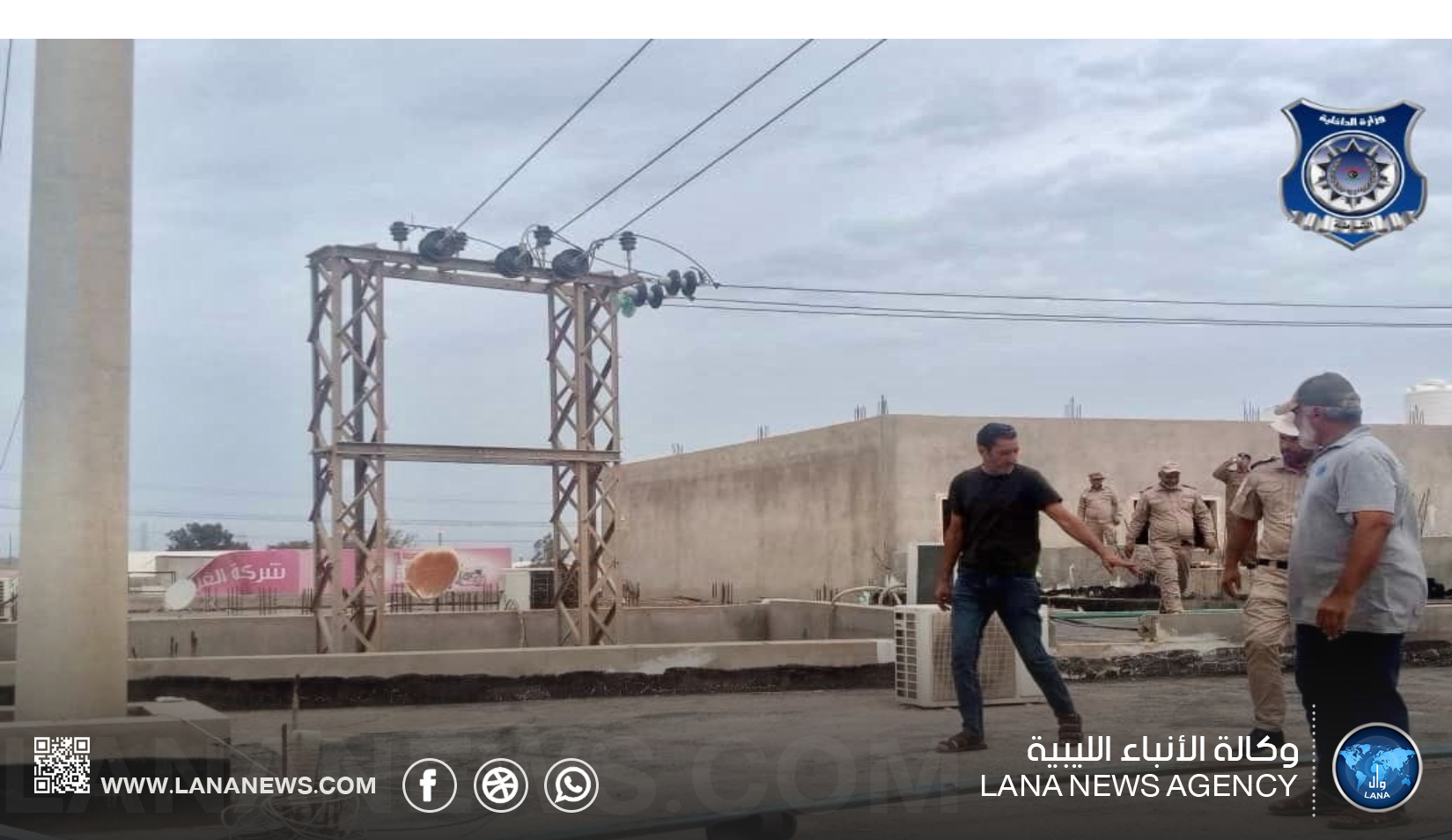 فرع الشرطة الكهربائية الجفارة يطلق حملة لحصر المباني تحت مسارات خطوط نقل الطاقة في الكريمية