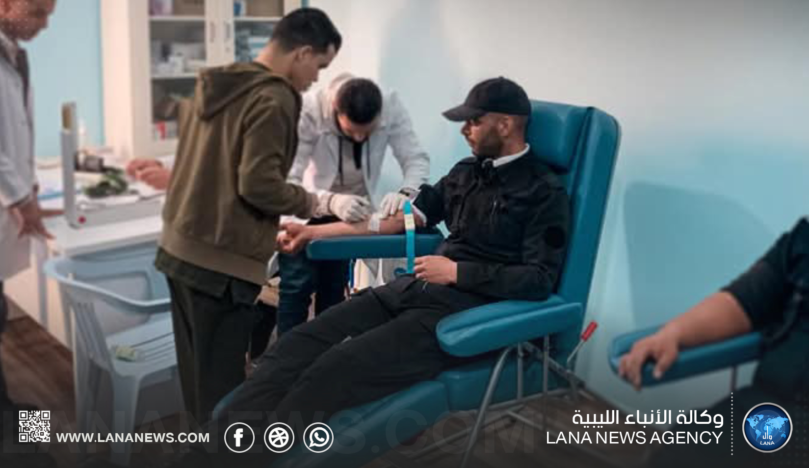 حملة تبرع بالدم في سرت في إطار تعزيز التعاون بين الأجهزة الأمنية والمؤسسات الصحية