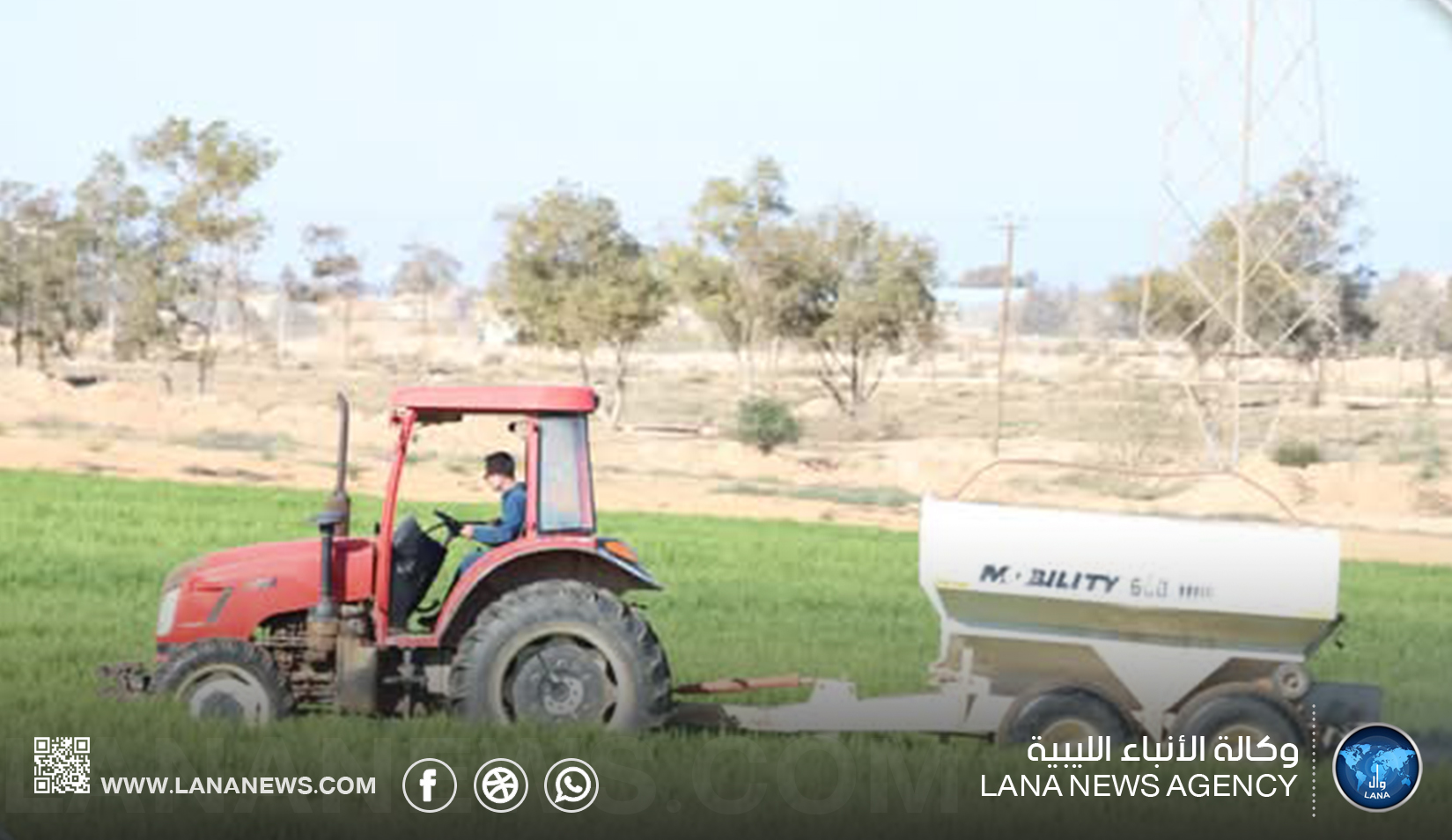 استثمار النهر الصناعي ينفذ عمليات تسميد وحرث بمشروع المزارع الكبيرة في سرت