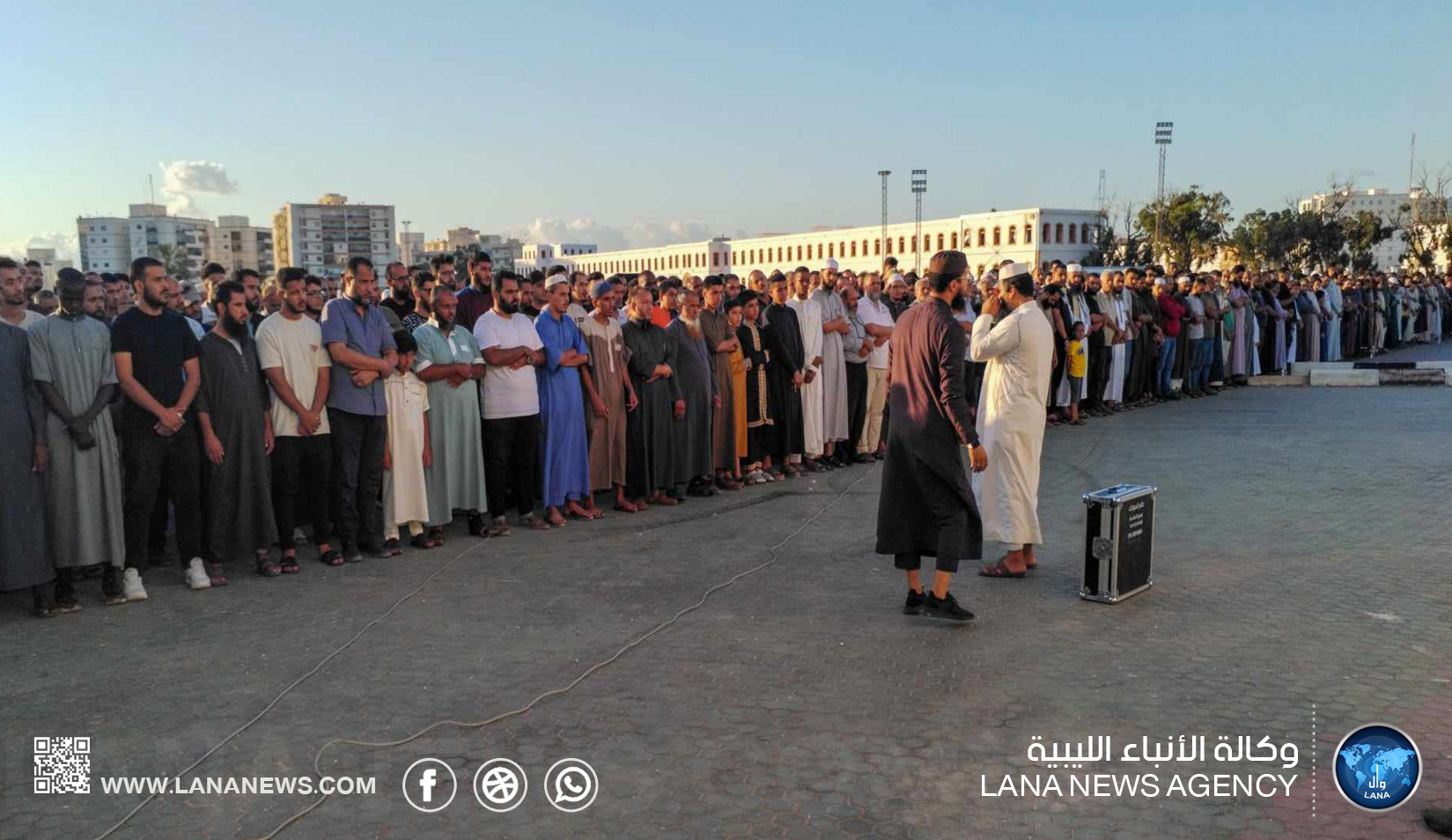 صلاة الغائب على أرواح ضحايا العاصفة التي اجتاحت المدن الشرقية في بنغازي