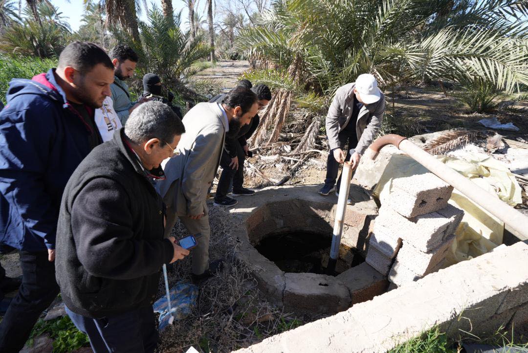 وفد الخبراء المصري المكلف من الحكومة الليبية يباشر مهامه في التعامل مع أزمة المياه الجوفية بمدينة زليتن