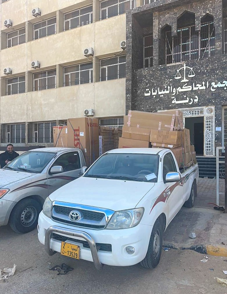 وزارة العدل بالحكومة الليبية تعيد تأهيل المقرات المتضررة من إعصار دانيال بدرنة