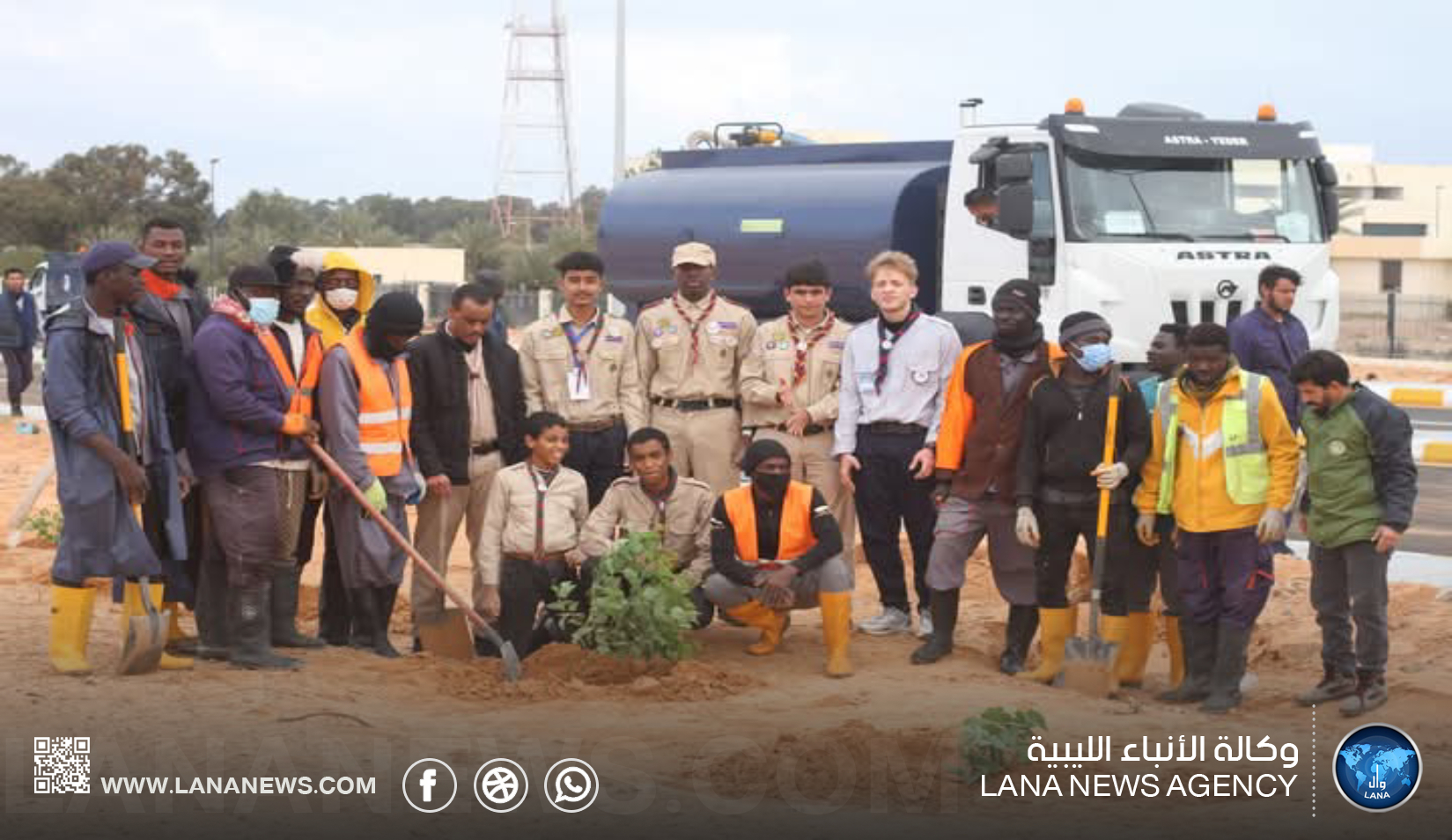 حملة تشجير في محلة الرباط بسرت لتعزيز الغطاء النباتي وتحسين المظهر الجمالي