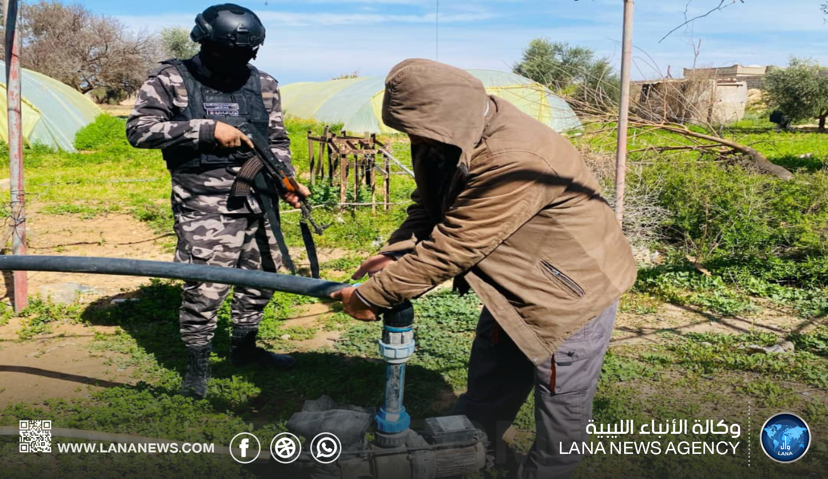 لجنة إعادة تنظيم سرت تواصل إزالة التوصيلات غير الشرعية على مياه النهر الصناعي