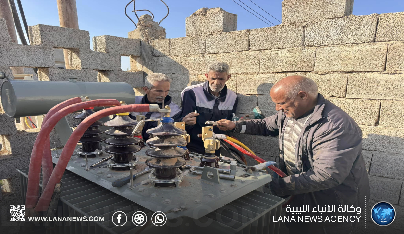 تركيب محول كهربائي جديد لحل أزمة انقطاع الكهرباء في حي مسجد المهاجرين بشحات